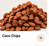 Coco husk chips from India