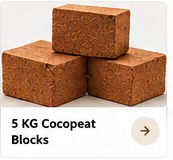 5 KG cocopeat blocks from India